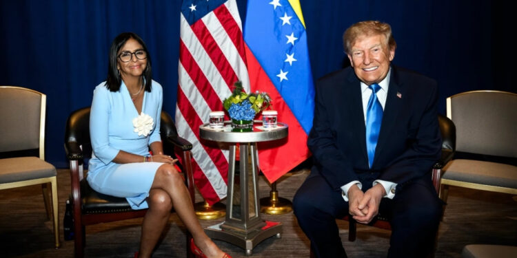 Donald Trump se reúne con Delcy Rodríguez