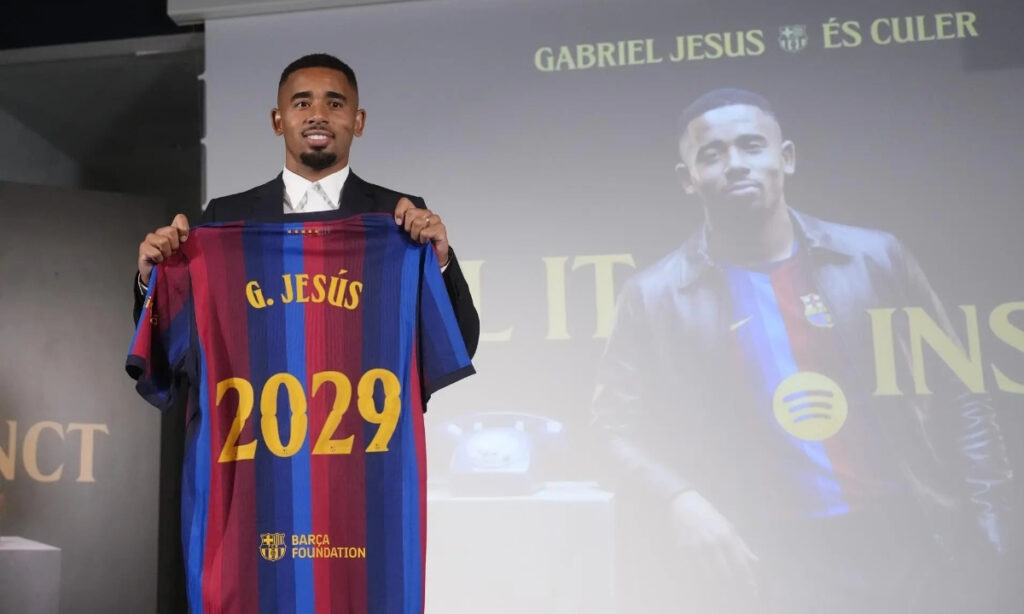 Gabriel Jesus es presentado por el Barcelona