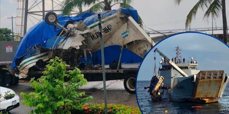 ¡En busca de respuestas! Sacan del mar los restos del avión donde murió Aurelio Martínez y otras 11 personas
