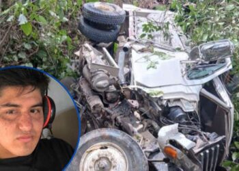 ¡Desgracia! Muere chofer de volqueta cargada de arena tras volcar en Ocotepeque