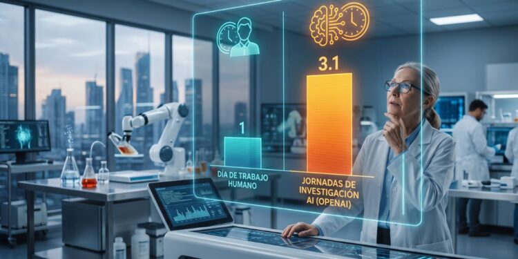 ¡La IA ya trabaja más que los humanos! OpenAI revela que sus agentes realizan 3.1 jornadas de investigación por cada día de un científico