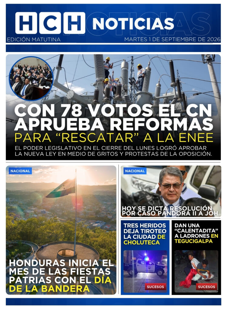 Portada HCH Martes 1 de septiembre 2026 Edición Matutina