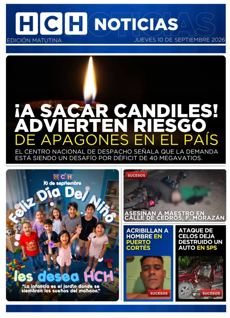 Portada HCH jueves 10 de septiembre 2026 Edición Matutina