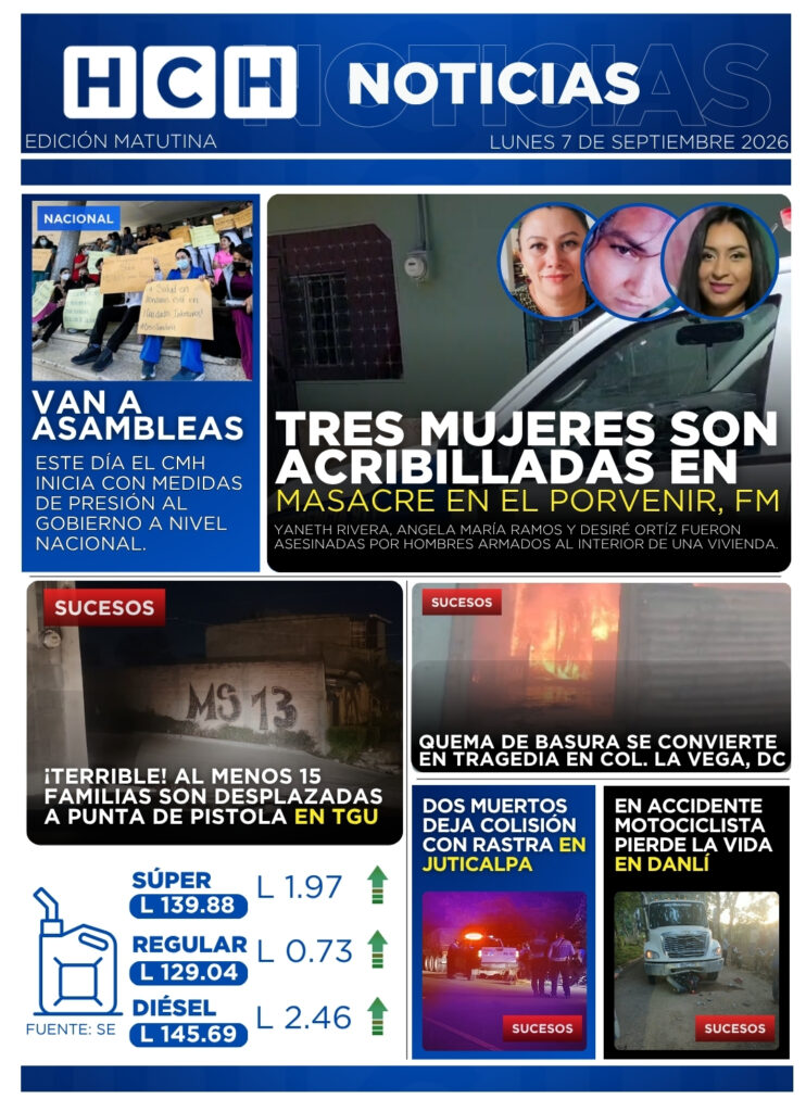 Portada HCH lunes 7 de septiembre 2026 Edición Matutina