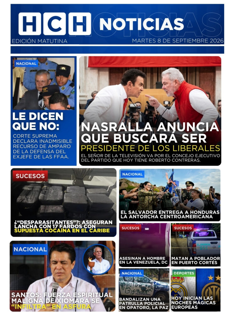 Portada HCH martes 8 de septiembre 2026 Edición Matutina