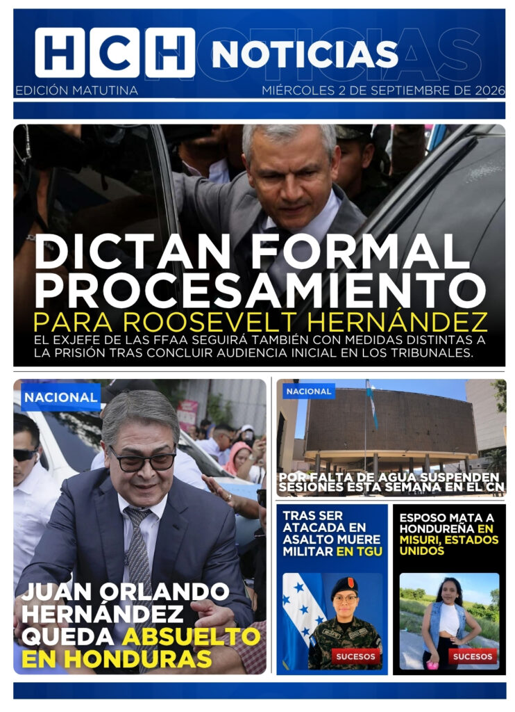 Portada HCH miércoles 2 de septiembre 2026 Edición Matutina
