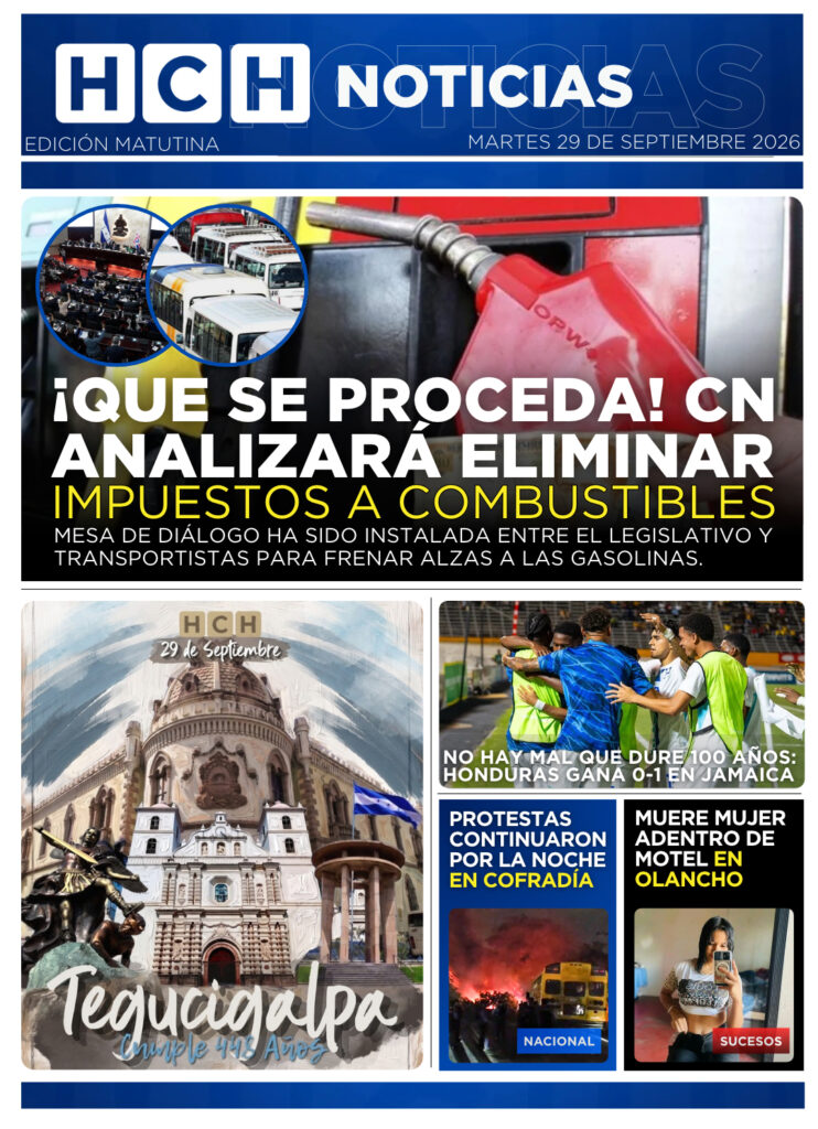 Portada HCH martes 29 de septiembre 2026 Edición Matutina