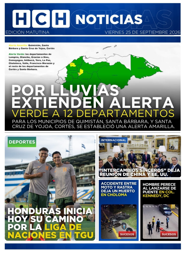 Portada HCH viernes 25 de septiembre 2026 Edición Matutina