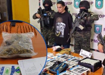 Radiocomunicadores y droga le decomisaron al único detenido en allanamientos de la zona norte