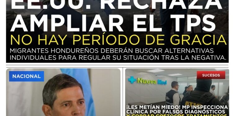 Portada HCH jueves 03 de septiembre Edición Vespertina