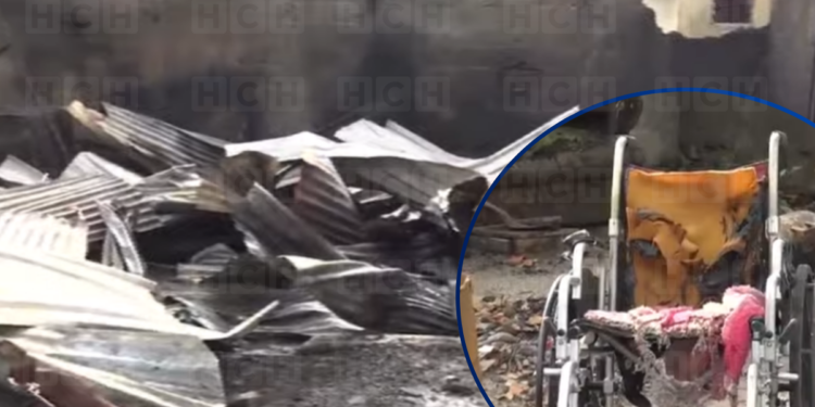 ¡Milagro en medio del fuego! Rescatan a señora en silla de ruedas tras voraz incendio en su vivienda en SPS