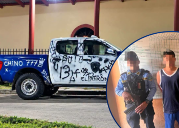 ¡La patrulla no era cuaderno! Capturan a hombre acusado de “rayarla” en Opatoro, La Paz