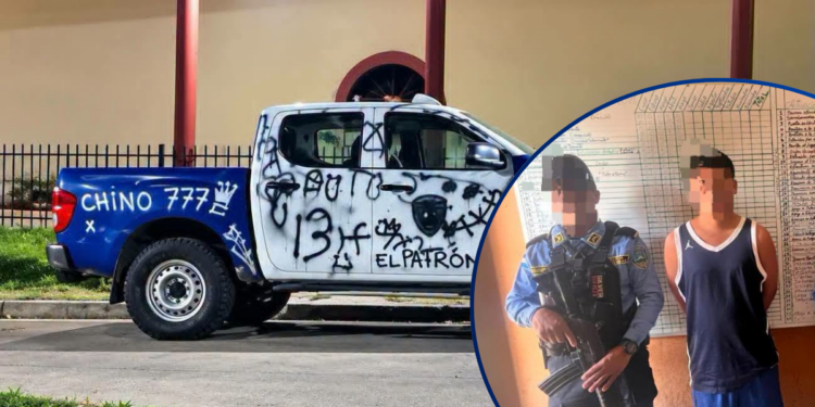 ¡La patrulla no era cuaderno! Capturan a hombre acusado de “rayarla” en Opatoro, La Paz