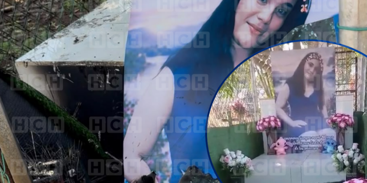 ¡Ni después de muerta descansa en paz! Incendian tumba de joven que perteneció a la PMOP en Santa Cruz de Yojoa