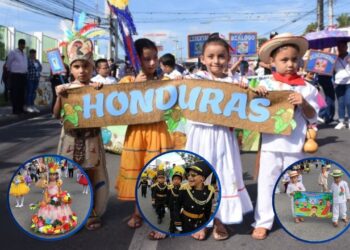 Los más pequeños también le rinden honores a Honduras en su 205 aniversario de independencia