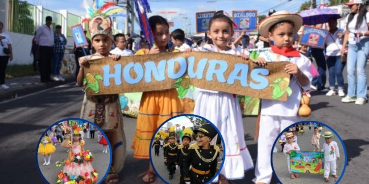 Los más pequeños también le rinden honores a Honduras en su 205 aniversario de independencia