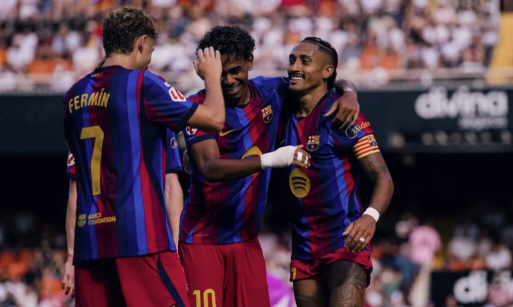 Yamal lidera goleada del Barcelona