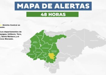 COPECO mantiene alerta amarilla para el DC y alerta verde para ocho departamentos por lluvias