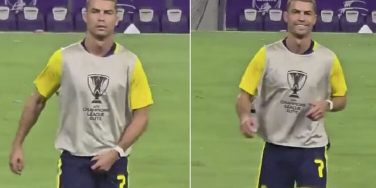 Cristiano Ronaldo se tocó las… cuando los aficionados lo molestaron y corearon el nombre de Lionel Messi