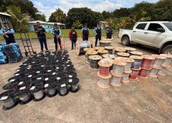 Millonario decomiso: Recuperan lote de cable de cobre valorado en más de 6 millones de lempiras en Comayagua