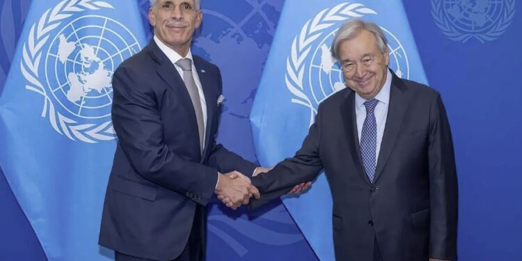 Nasry Asfura y António Guterres hablan sobre la lucha contra la corrupción y el cambio climático