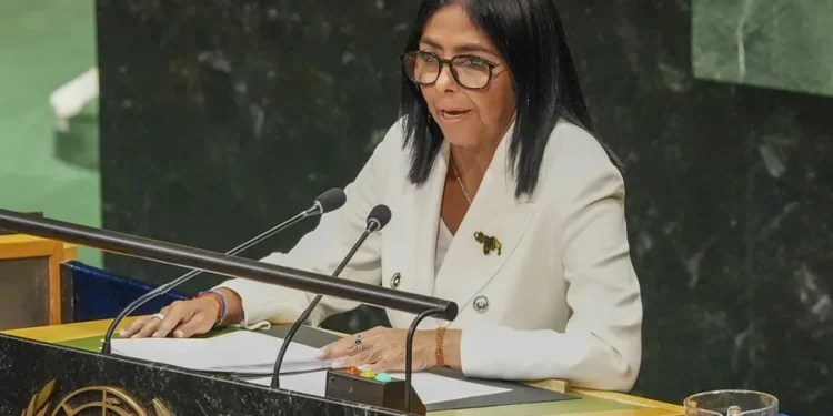 Delcy Rodríguez dice en la Asamblea de la ONU que en Venezuela habrá elecciones