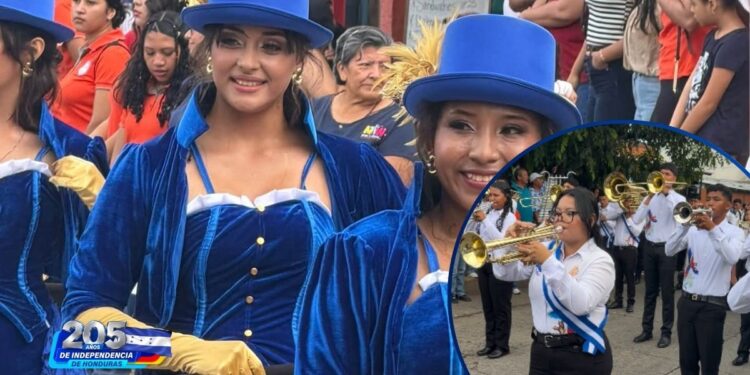 ¡Ambientazo! Con fervor patrio, desfilan centros educativos de Comayagua, Siguatepeque y otros municipios de la zona central