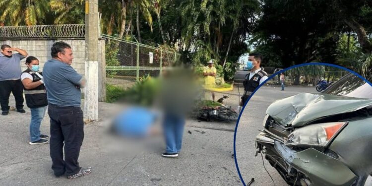 ¡Fatal encontronazo! Motociclista muere tras chocar contra camioneta en La Ceiba