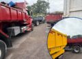 ¡Por canasta básica, combustibles e inseguridad! Transportistas bloquean carretera entre Danlí y Tegucigalpa