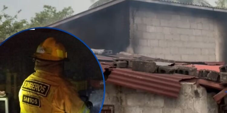 ¡Trágico incendio! Mientras dormía, anciano perece calcinado dentro de su casa en Yojoa