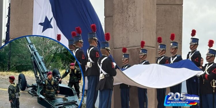 ¡Truena la capital! En solemne izado nacional, retumba el cielo con los tradicionales 21 cañonazos desde el “Juana Laínez”