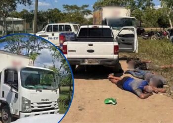 ¡Un tata ejemplar! Capturan a padre e hijo y un compinche por asalto a camión repartidor