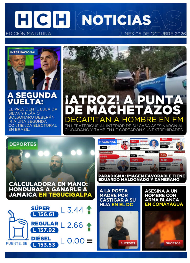 Portada HCH Lunes 5 de octubre 2026 Edición Matutina