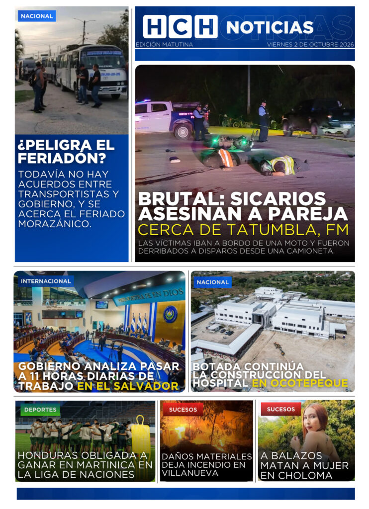 Portada HCH viernes 2 de octubre 2026 Edición Matutina