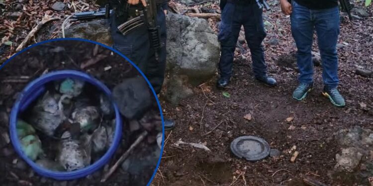 ¡Al estilo Escobar! Hallan más de 8 mil dosis de cocaína y crack enterradas en caleta en Nacaome